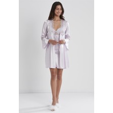 Pierre Cardin 6325 Altılı Saten Gecelik - Sabahlık Takımı