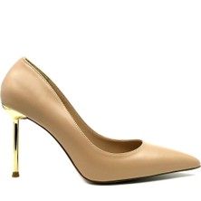 Trendytopuk Bej Vegan Deri Stiletto - Lucıa