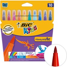 Bic Kids Visa 828964 Fırça Uçlu Keçeli Boya Kalemi 10'lu Paket