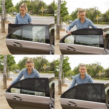 INNDREAM Oto Yan Cam Güneşlik Araba Perdesi Araç Pencere Örtüsü 2 Adet