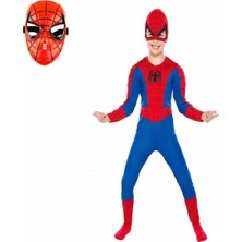 Spiderman Kostümü Örümcek Adam Kostümü 2 Maskeli
