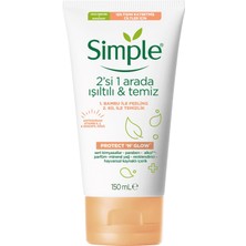 Simple Protect And Glow Temizleme Jeli 2'Si 1 Arada 150 Ml