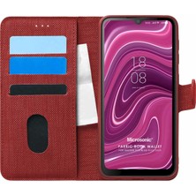 Microsonic Reeder P13 Blue Plus 2022 Kılıf Fabric Book Wallet Kırmızı