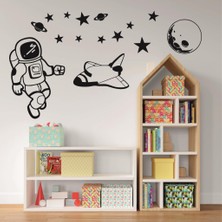 Uzay Gezegen Roket Uzay Gemisi Duvarı Çıkartmaları