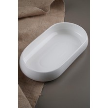 Acar Bianco Perla Porselen Gondol Kase 35X18X6 cm