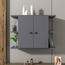 Dekor Kalimera Duvar Rafı & Kitaplık Antrasit
