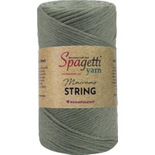 Spagetti Yarn 2mm 250G Haki Makrome Tarama Ipi