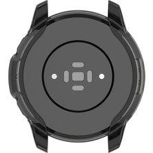 Xiaomi Watch Color 2 Için Yarım Kapsama Tpu Kılıf Şeffaf Siyah (Yurt Dışından)