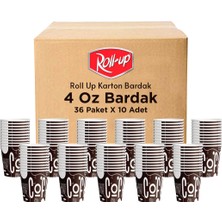 Roll-Up 4oz Türk Kahvesi ve Espresso Karton Bardak 360 Adet (Koli)