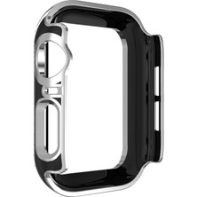 Zsykd Çift Sıra Elmas 2 Renkli Elmalı Pc Watch Uyumlu Kasa Apple Watch Uyumlu Serisi 3 & 2 & 1 38 mm Siyah + Gümüş (Yurt Dışından)