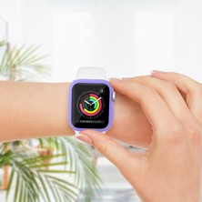 Zsykd Pc Kılıf Temperli Cam Filmi ile Apple Watch Uyumlu Series 7 45 mm Turuncu (Yurt Dışından)