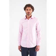 Bisse Erkek Slim Fit Uzun Kollu Klasik Gömlek PEMBE GM21K212104_K29