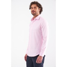 Bisse Erkek Slim Fit Uzun Kollu Klasik Gömlek PEMBE GM21K212104_K29