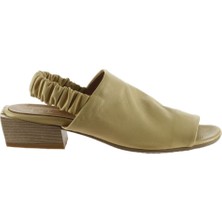 Bueno Shoes Sarı Deri Kadın Düz Sandalet