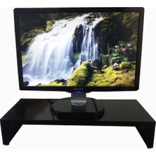 Wooden Gold 18 cm Yükseklikte Klavye Uyumlu Altına Klavye Konulabilir Monitor Aksesuarı Monitör Standı 52CMX22CM