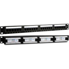 OEM 24 Port Cat6 Utp Patch Panel Portlar Sabit (Dolu)