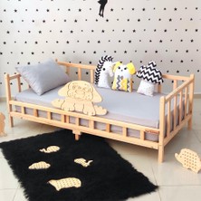MiniWood Sevimli Figürlü 90 x 190 Montessori Yatak Çocuk Karyola