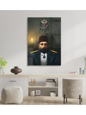 Bk Gift Sultan Iı Abdülhamid Han Tasarımlı Cam Tablo 45X65CM-2