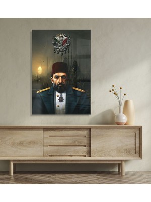 Bk Gift Sultan Iı Abdülhamid Han Tasarımlı Cam Tablo 45X65CM-2