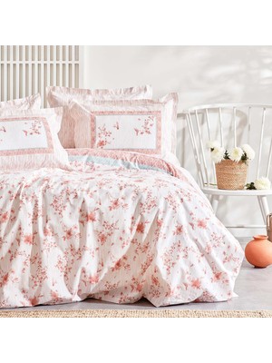 Yataş Bedding Minella Ranforce Çift Kişilik Nevresim Seti - Blush