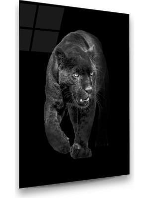 Glass Art Panter Dikey Cam Tablo