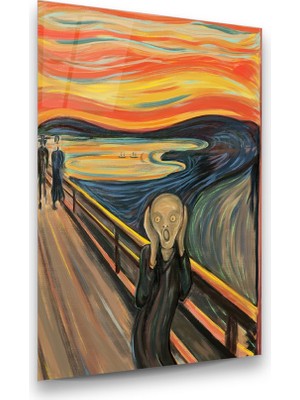 Glass Art Çığlık - Edvard Munch Dikey Cam Tablo