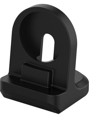 Microcase Huawei Watch Gt Runner Için Silikon Şarj Standı Siyah - AL2417