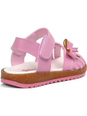 Şiringenç 22Y01 Pembe Kız Çocuk Fiyonk Detaylı Sandalet
