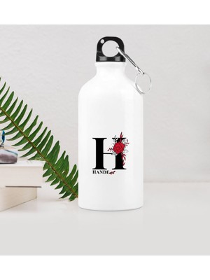 BK Kişiye Özel H Baş Harf ve Isimli Metal Suluk (500 Ml.)