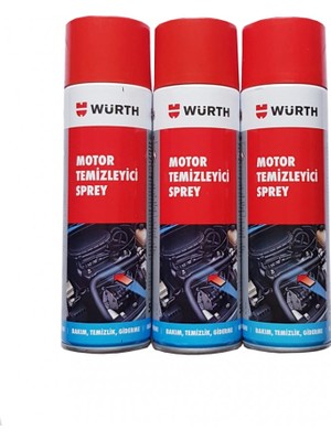 Würth Hızlı Motor Temizleme Spreyi 500 ml 3'lü Set