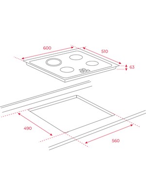 Teka TB 6415 Ankastre Cam Seramik Elektrikli Ocak 6300 W Siyah 60 cm 40239042