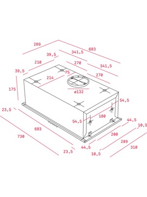 Teka GFH 73 Gömülebilir Aspiratör 367 m³/h Çelik 73 cm 40446710