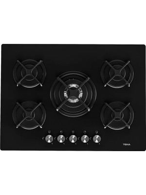 Teka HF LUX 70 5G AI AL TR CI Ankastre Kristal Wok Gözlü Cam Gazlı Ocak Döküm Izgara Siyah 70 cm 40229048