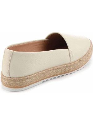 Bambi Bej Leather Kadın Espadril K015820218