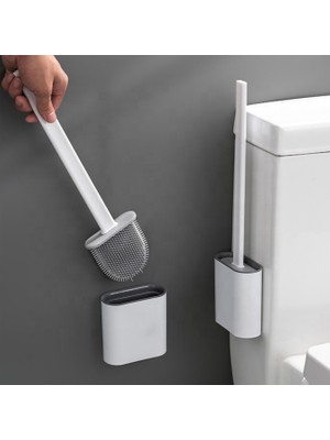 Baysa Silikon Tuvalet Fırçası Banyo Bükülebilir Silikon Wc Fırçası
