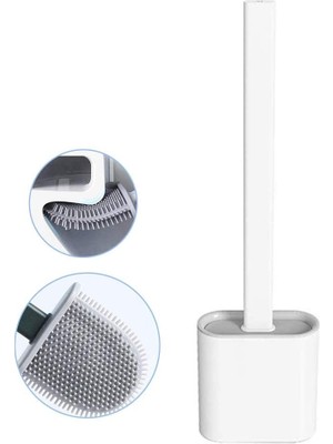 Baysa Silikon Tuvalet Fırçası Banyo Bükülebilir Silikon Wc Fırçası