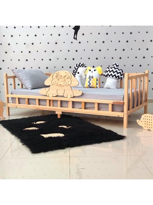 MiniWood Sevimli Figürlü 90 x 190 Montessori Yatak Çocuk Karyola