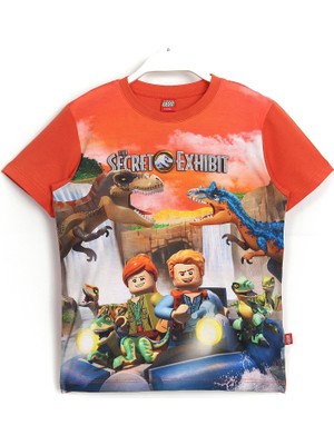 LEGO Dinazor Temalı Jurassic World The Secret Exhibit Baskılı Çocuk T-Shirt