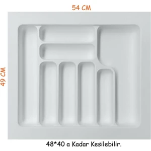 2287 54 * 49 cm Beyaz Plastik 8 Gözlü Kaşıklık