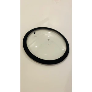 Casa Milano Siyah Silikonlu Cam Kapak 16 cm