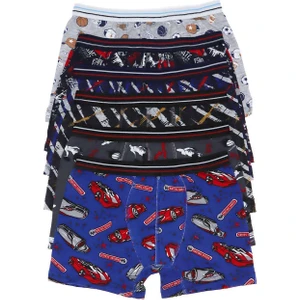 6 Adet Erkek Çocuk Desenli Boxer 505