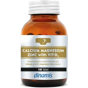 Calcium Magnesium Zinc With Vit-D3 Takviye Edici Gıda 100 Tablet