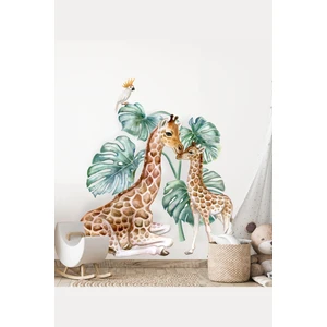Zürafa Ailesi Zürafa Aşkı Çocuk Bebek Odası Duvar Sticker