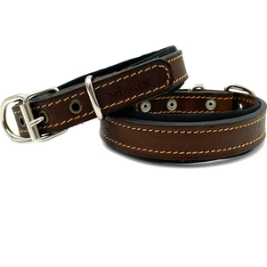 Tasma Market Koyu Kahverengi Yumuşak Dokulu Küçük Irk Deri Köpek Tasması