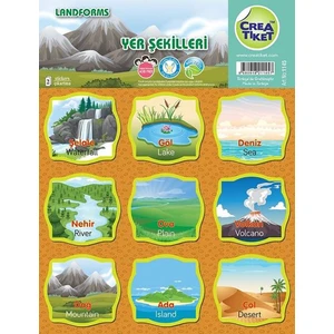 Art Creation Crea 1145 Ing Tr Etiket Yer Şekilleri Gezegenler