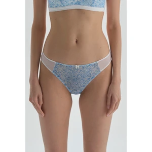 Mavi Desenli Tül Slip