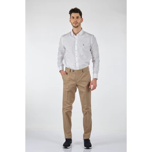 Slim Fit Dar Paça Normal Bel Bej Erkek Pantolon 00536210