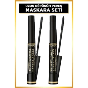 L'oréal Paris Telescopic Carbon Black Maskara - Siyah  2'li Set