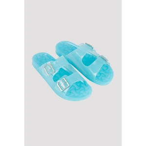 Bu Mavi Neon Jelly Terlik