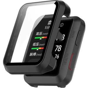 For Huawei Watch D Shockproof Pc Protective Case With Tempered Glass Film(Black) (Yurt Dışından)
